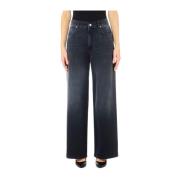 Baggy Wide Leg Jeans voor Vrouwen Liu Jo , Blue , Dames