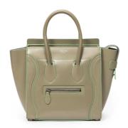 Pre-owned Leather handbags Celine Vintage , Green , Dames