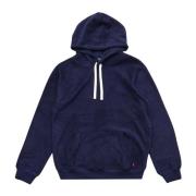 Hoodie Fleece Logo Marineblauw Ralph Lauren , Blue , Heren