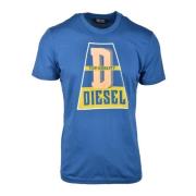 Katoenen Casual T-shirt Diesel , Blue , Heren