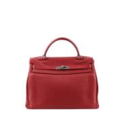 Pre-owned Leather handbags Hermès Vintage , Red , Dames