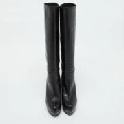 Pre-owned Leather boots Sergio Rossi Pre-owned , Black , Dames