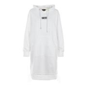 Eco hoodie jurk Diesel , White , Dames