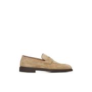 Hazelnoot Suède Penny Loafers Bruin Brunello Cucinelli , Brown , Heren