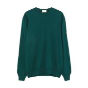 Wol en Kasjmier Crewneck Sweater Roy Roger's , Green , Heren