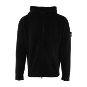 Zwarte Wolmix Heren Vest Stone Island , Black , Heren