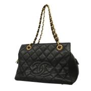 Pre-owned Leather chanel-bags Chanel Vintage , Black , Dames