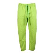 Katoenen Casual Broek Semicouture , Green , Dames