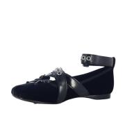 Zwarte platte schoenen met enkelband Jeffrey Campbell , Black , Dames