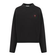 Round-neck Knitwear Ami Paris , Black , Dames