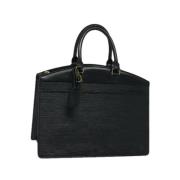 Pre-owned Leather handbags Louis Vuitton Vintage , Black , Dames