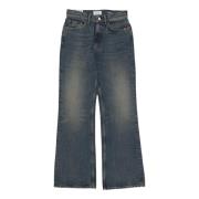 Hoge Taille Cigarette Cut Denim Jeans Amish , Blue , Dames