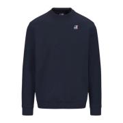 Blauwe Sportieve Sweater K-Way , Blue , Heren