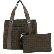 Pre-owned Canvas handbags Bvlgari Vintage , Brown , Dames