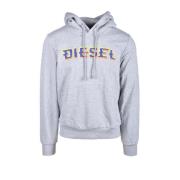 Lichtgrijze Sweatshirt voor Heren Diesel , Gray , Heren