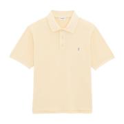 Katoen Cassandre Polo Shirt Saint Laurent , Yellow , Heren