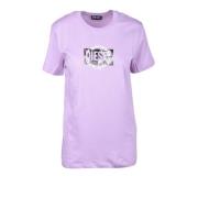 Katoenen T-shirt Diesel , Purple , Dames