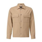 Wollen Overshirt Klassieke Stijl Windsor , Brown , Heren