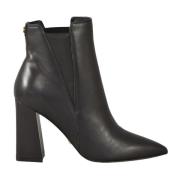 Leren Enkellaars met Rubberen Zool Guess , Black , Dames