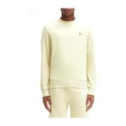 Katoenen French Terry Crewneck Sweatshirt Fred Perry , Beige , Heren