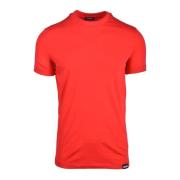 Katoen Elastaan Ondergoed T-shirt Dsquared2 , Red , Heren