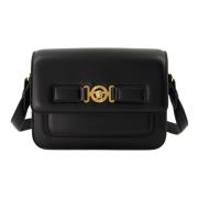 Medusa Leren Tas Lente-Zomer 2025 Versace , Black , Heren