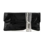 Zwarte Leren Clutch Tas Jimmy Choo , Black , Dames