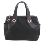 Pre-owned Canvas handbags Bvlgari Vintage , Black , Dames