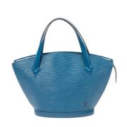 Pre-owned Leather handbags Louis Vuitton Vintage , Blue , Dames