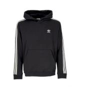 Strepen Hoodie Zwart/Wit Lange Mouw Adidas , Black , Heren