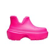 Fuchsia Stomp Shorty Laarzen Crocs , Pink , Dames