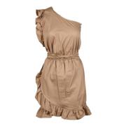 Elegante Katoenen Jurk Giulia N Couture , Brown , Dames