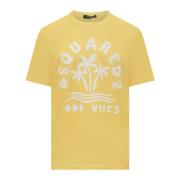 T-Shirts Dsquared2 , Yellow , Heren