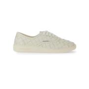 Intreccio Motif Leren Sneakers Bottega Veneta , White , Dames