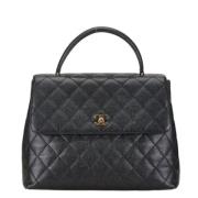 Pre-owned Leather chanel-bags Chanel Vintage , Black , Dames