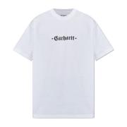 T-shirt met logo Carhartt Wip , White , Heren