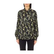 Groene Satijnen Viscose Blouse Liu Jo , Multicolor , Dames