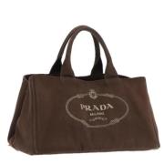 Pre-owned Canvas prada-bags Prada Vintage , Brown , Dames