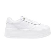 Leren Damesschoenen Lente/Zomer Collectie Tommy Hilfiger , White , Dam...