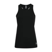 Zwarte Geribbelde Tanktop Adidas by Stella McCartney , Black , Dames