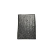 Pre-owned Leather wallets Gucci Vintage , Black , Dames