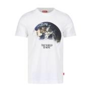 Witte T-shirt en Polo Collectie Diesel , White , Heren