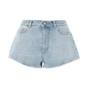 High-waisted Denim Shorts met Rauwe Zoom Dolce & Gabbana , Blue , Dame...