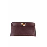 Pre-owned Leather clutches Bvlgari Vintage , Red , Dames