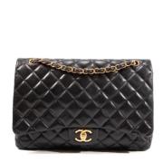 Pre-owned Leather chanel-bags Chanel Vintage , Black , Dames