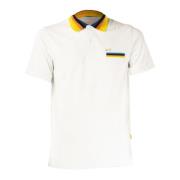 Gestreept Poloshirt met Kraag Sun68 , White , Heren