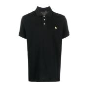 Zwart Poloshirt Katoen Pique Logo Moose Knuckles , Black , Heren