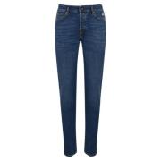 Slim Fit Blauwe Denim Broek Roy Roger's , Blue , Heren