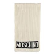 Sjaal met wolmix en kasjmier Moschino , White , Dames