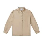 Zijden Klassieke Shirt Lalalu Top Sand Munthe , Beige , Dames